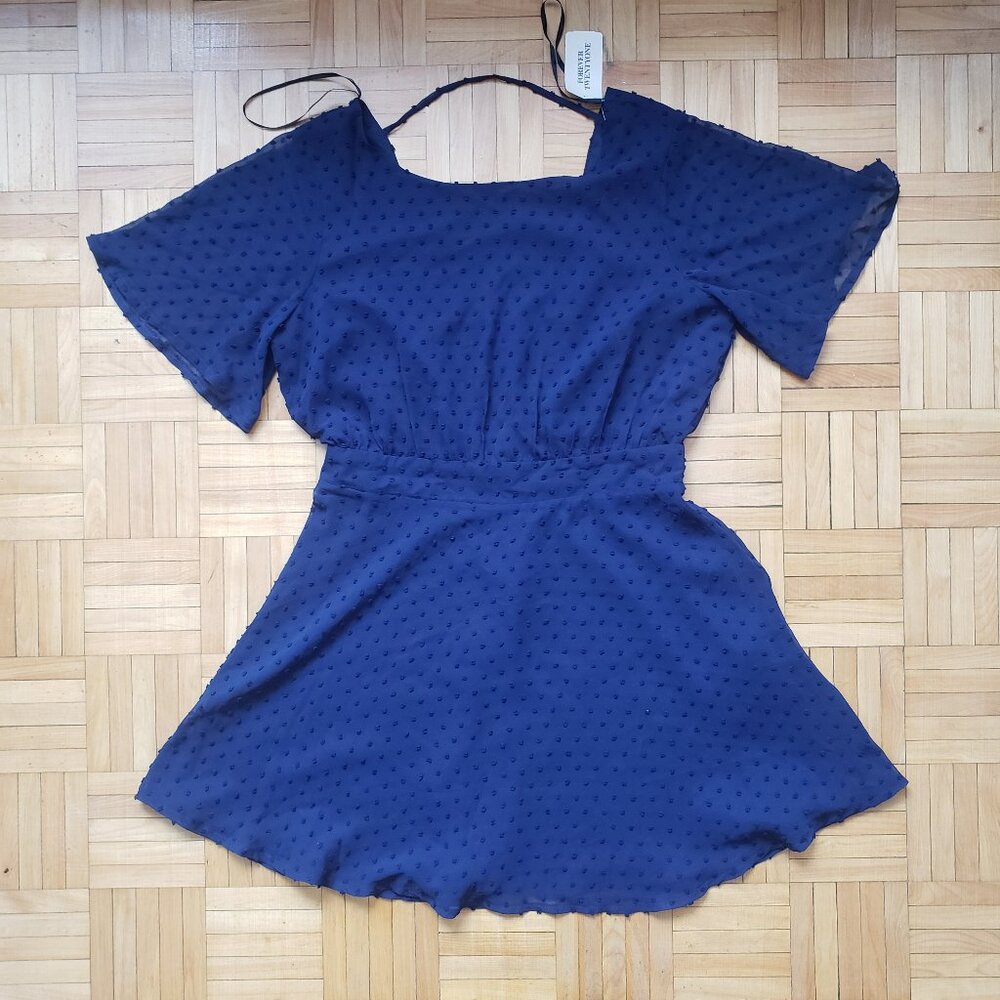 Forever21 Navy blue Dress 2010's New with Tags Size L - Picture 2 of 9